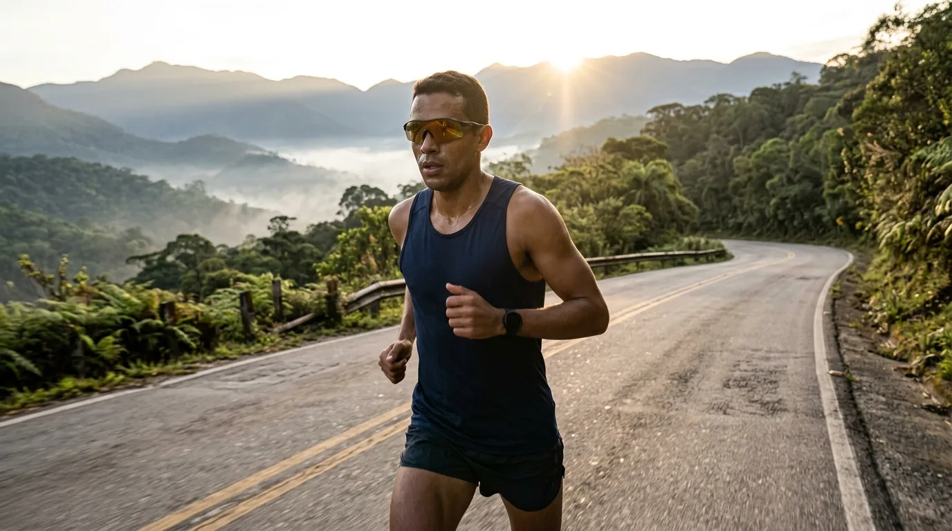 Leveza pra correr, pedalar e remar sem tirar o olho do caminho.